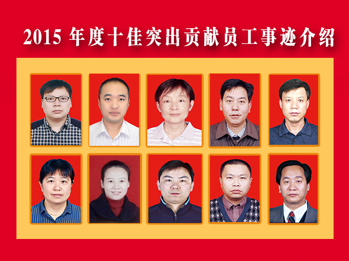 2015年度十佳突出貢獻員工